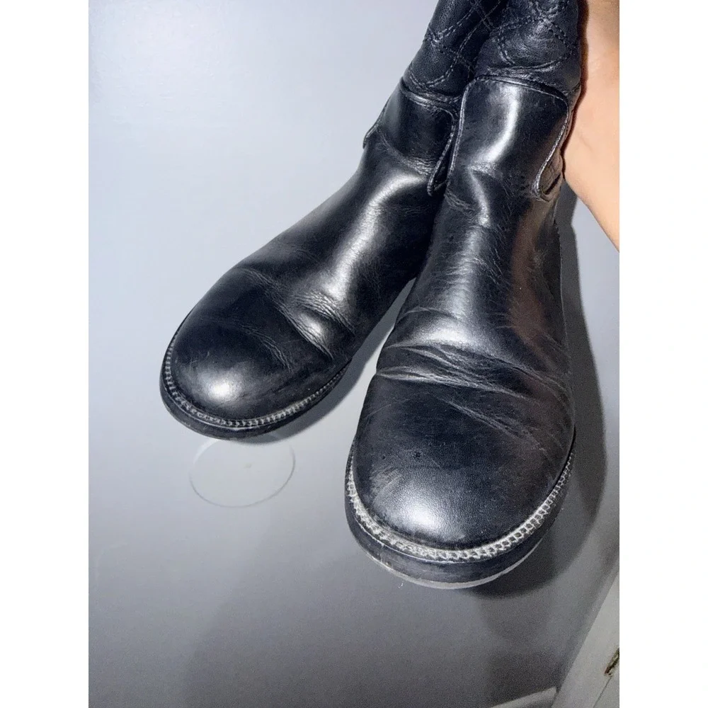 Tory Burch Claremont Quilted Black‎ High Boot Women's Size 6.5 M Designer